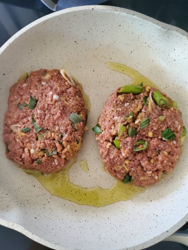 Glazed Meatloaf Cooking in a Pan