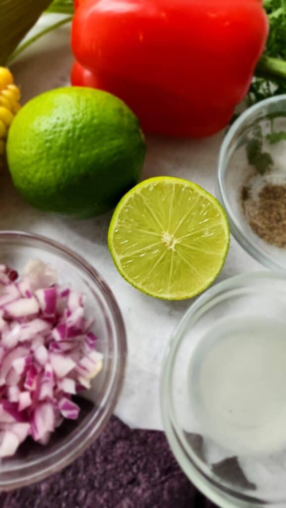 ingredients for easy corn salsa