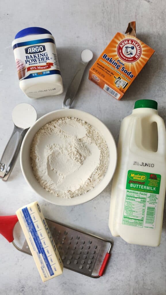 ingredients for buttermilk biscuits