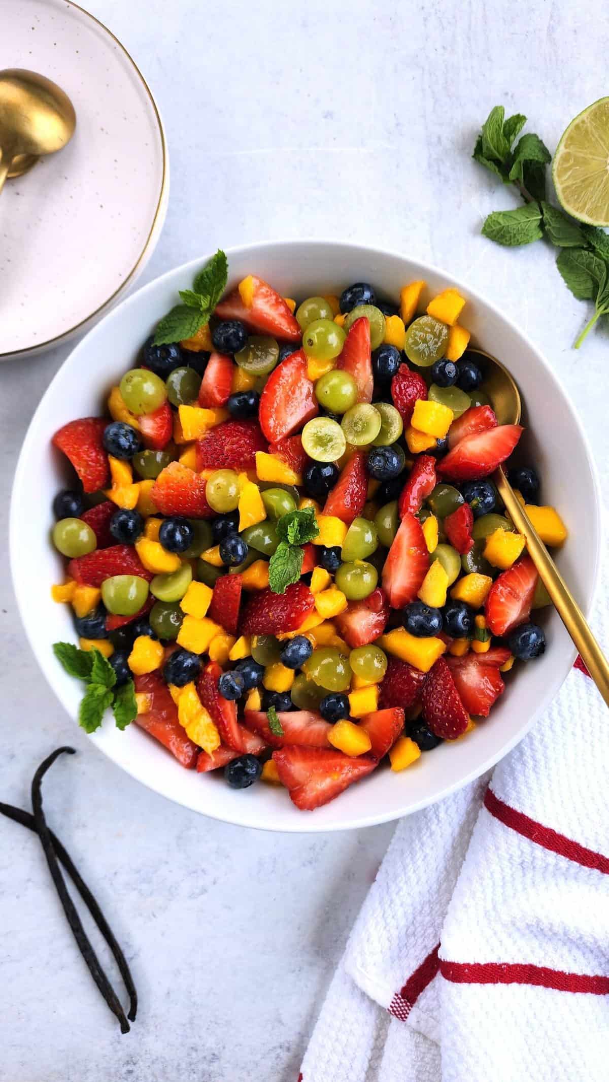 Summer Fruit Salad in a bowl