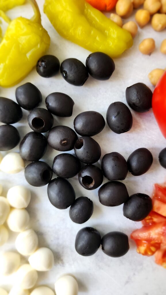 'Italian' pasta salad - black olives