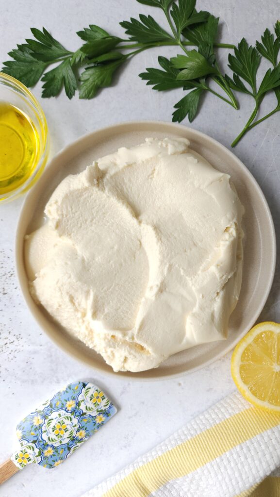 Easy Whipped Ricotta - plated