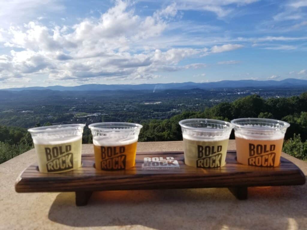 flight of different apple ciders (apple season)