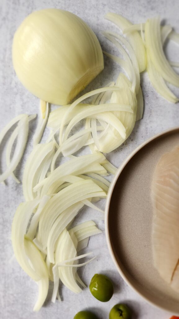 Close up of Vidalia onions cut